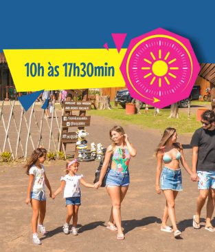 ATENÇÃO ao horário de funcionamento do Parque